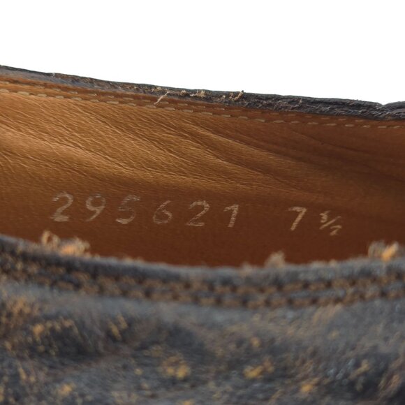 Italy Gucci Men size 8 US 7.5UK Designer Distressed Monk Strap Dress Shoe Loafer - Picture 12 of 12